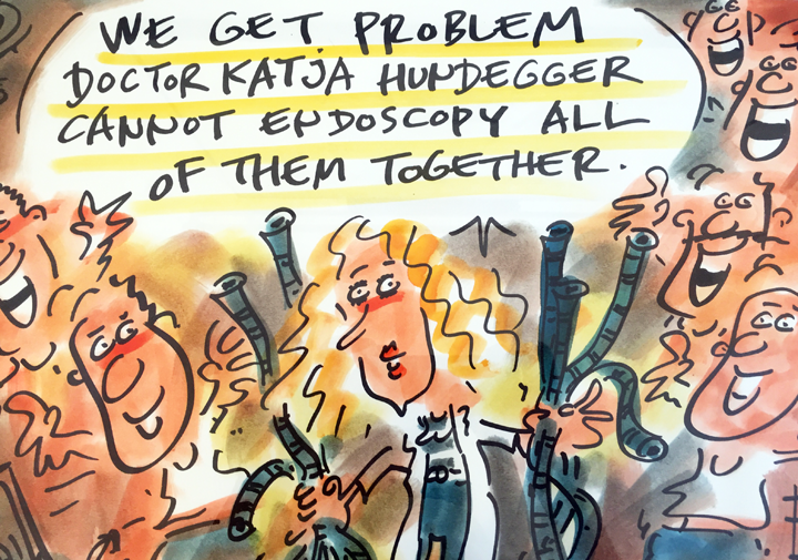 Dr. med. Katja Hundegger. Bild Diagnostik und Therapie von Enddarmerkrankungen